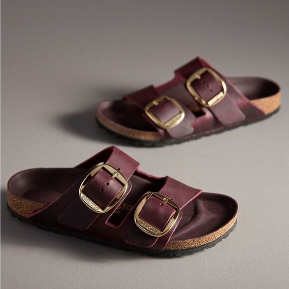 Birkenstock Arizona Big Buckle Nubuck Sandals - Picture 2 of 6